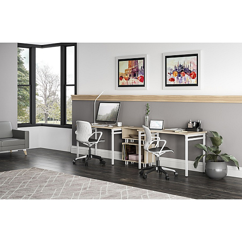 Safco Ready Beige Home Office Stackable Storage 12.4" Height x 24" Width x 12" Depth Cabinet - Finish: Beige - Versatile, Stackable (5510WHNA)