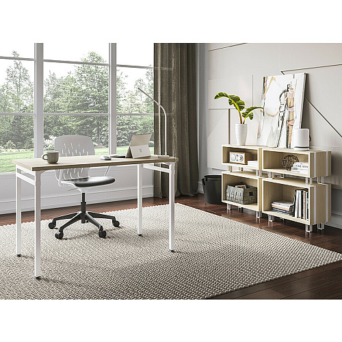 Safco Ready Beige Home Office Stackable Storage 12.4" Height x 24" Width x 12" Depth Cabinet - Finish: Beige - Versatile, Stackable (5510WHNA)