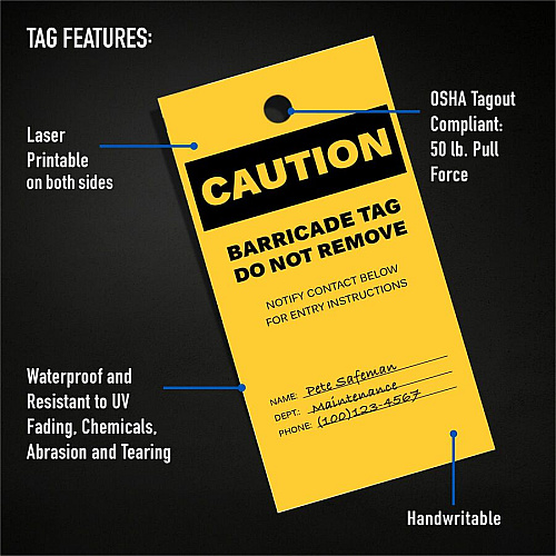 Avery UltraDuty Plastic Tags, 5.5" x 2.83" , Yellow 2.92" Length x 5.50" Width - Plastic, Polyester - Yellow - 60 / Pack (62402)