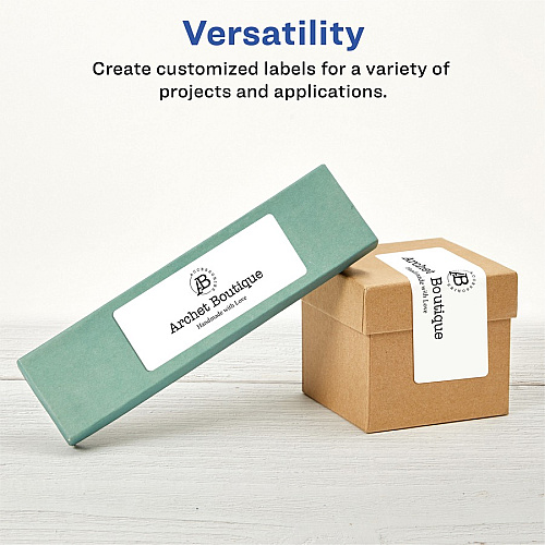 Avery&reg; Rectangle Labels - HeightPermanent Adhesive - Rectangle - Matte White - 1 Carton (05197)