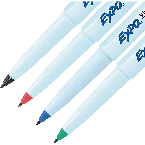 Expo Vis-à-Vis Wet-Erase Markers Fine Marker Point - Multi Ink - 4 / Pack (2134341)