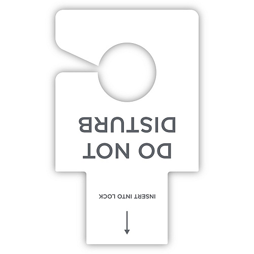 RDI Electric Lock Do-Not-Disturb Sign Print/Message "Do Not Disturb" - 2.8" Width x 4.5" Height - Rectangular Shape - Hanging Hole - White - 100 / Carton (DNDELGEN100)