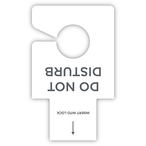 RDI Electric Lock Do-Not-Disturb Sign Print/Message "Do Not Disturb" - 2.8" Width x 4.5" Height - Rectangular Shape - Hanging Hole - White - 100 / Carton (DNDELGEN100)