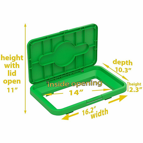 HLS Commercial Rectangular Open Top Compost Bin/Lid Rectangular - Gray - 1 Each (LIDROCOP)