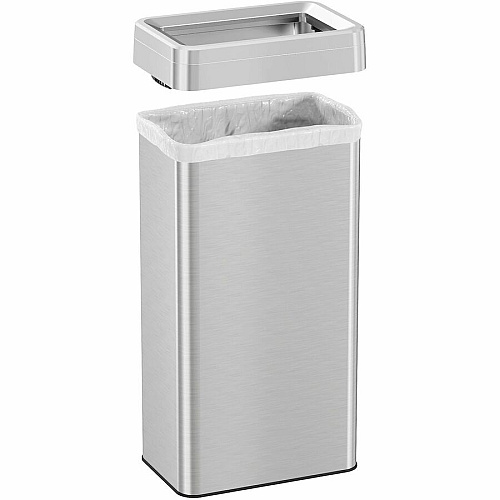 HLS Commercial Stainless Steel Bin Receptacle Deodorizer - 21 gal Capacity - Rectangular - Fingerprint Proof - 33" Height x 10.3" Width x 16" Depth - Stainless Steel - Silver - 1 Each (HLS21UOT)