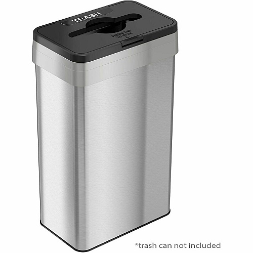 HLS Commercial Open Top Bin Trash Lid Attachment Rectangular - Gray - 1 Each (LIDROTRS)