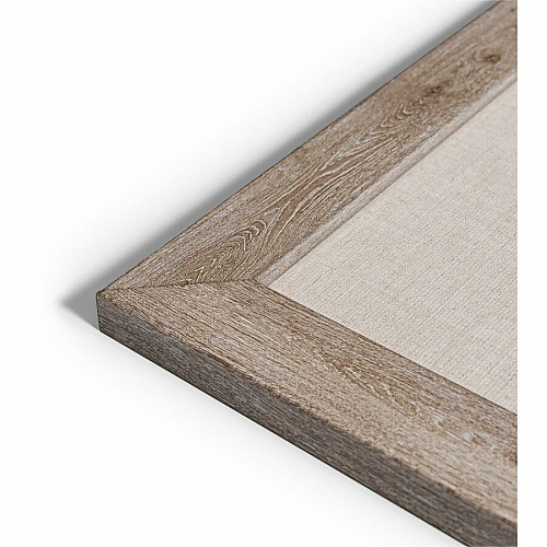U Brands Linen Bulletin Board, 72" X 47" , Rustic Wood Frame 48" Board Height x 72" Board Width - Tan Linen Surface - Self-healing, Durable, Mounting System, Tackable, Sturdy, Damage Resistant - Rustic Wood Frame - 1 Each (4897U0001)