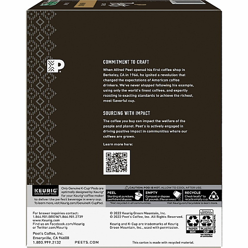 Peet's Coffee&reg; K-Cup Big Bang Coffee Compatible with Keurig Brewer - Medium - K-Cup - Big Bang - 22 / Box (2407)