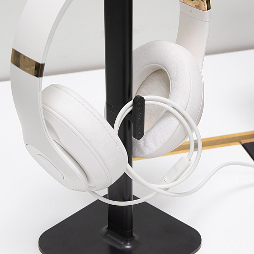 Bluelounge Posto 2.0 Headphone Stand 10" Height x 4.01" Width - Desktop, Desk - Aircraft Aluminum, Plastic - Black (BLUPO2BL)