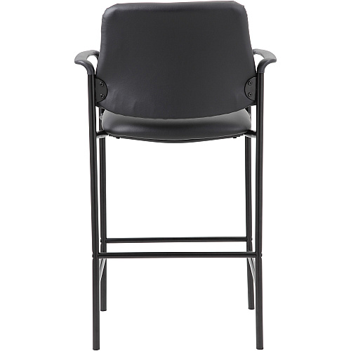 Boss Square Back Stool Black Seat Color - Vinyl Seat Material - Black Back Color - Black Frame Color - Armrest - 1 Each (B169503CS)