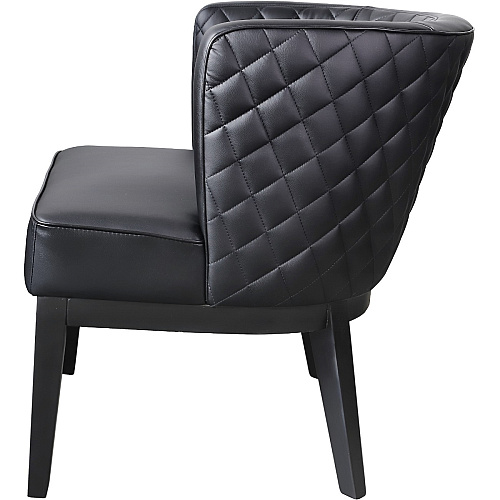 Boss Ava Accent Chair Black Seat Color - Plush Seat Material - Black Back Color - Four-legged Base - 1 Each (B529QBKBK)