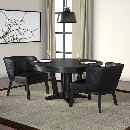 Boss Ava Accent Chair Black Seat Color - Plush Seat Material - Black Back Color - Four-legged Base - 1 Each (B529QBKBK)