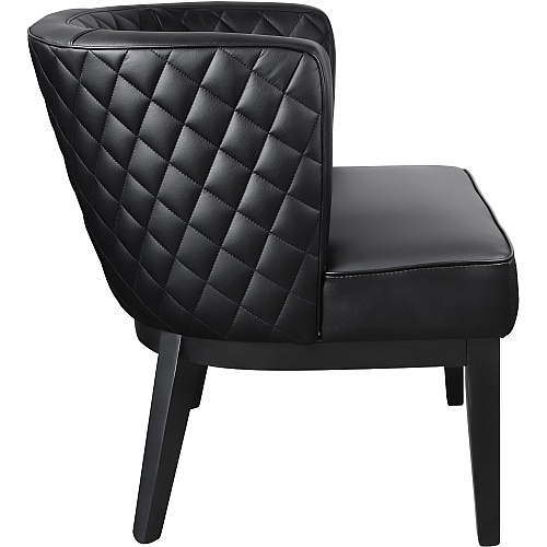 Boss Ava Accent Chair Black Seat Color - Plush Seat Material - Black Back Color - Four-legged Base - 1 Each (B529QBKBK)
