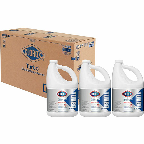 Clorox Turbo Pro Disinfectant Cleaner for Sprayer Devices 121 fl oz (3.8 quart) - Fresh Scent - Bleach-free, Versatile, Antibacterial - White Bottle - 3 / Carton (60091CT)