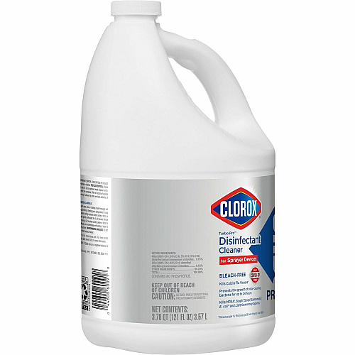 Clorox Turbo Pro Disinfectant Cleaner for Sprayer Devices 121 fl oz (3.8 quart) - Fresh Scent - Bleach-free, Versatile, Antibacterial - White Bottle - 3 / Carton (60091CT)