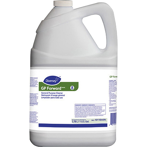Diversey GP Forward General Purpose Cleaner Concentrate - 128 fl oz (4 quart) - Citrus Scent - Versatile, Rinse-free, Kosher - Clear Green - 4 / Carton (101104494CT)