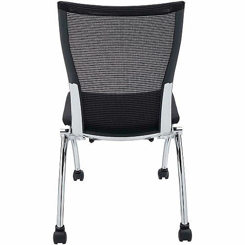 Safco Valore High Back Training Chair Black Seat Color - Foam Seat Material - Black Back Color - Steel, Chrome Frame Material - High Back - Four-legged Base - 2 / Carton (TSH2BB)