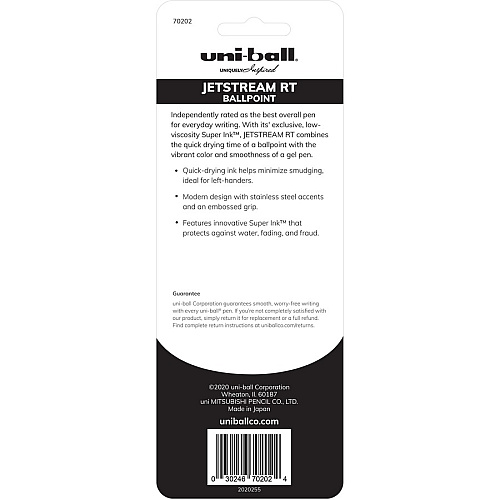 uni-ball uni&reg; Jetstream RT Pink Ribbon Ballpoint Pen 1 mm Medium Pen Point - Multi Ink - Pink Barrel - 3 / Pack (70202)