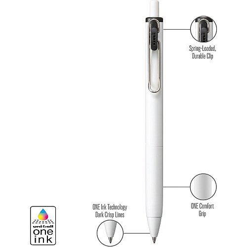 uni-ball uni&reg; ONE Gel Pen 0.7 mm Medium Pen Point - Multi Ink - Gel-based - 4 / Pack (70307)