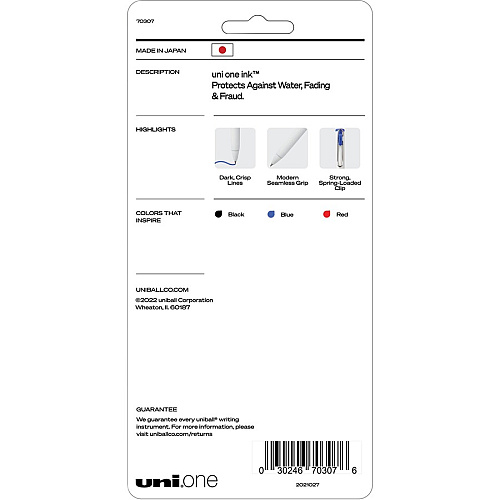 uni-ball uni&reg; ONE Gel Pen 0.7 mm Medium Pen Point - Multi Ink - Gel-based - 4 / Pack (70307)