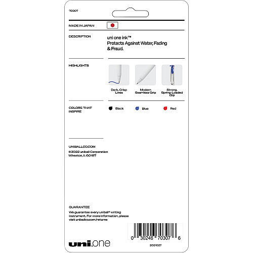 uni-ball uni&reg; ONE Gel Pen 0.7 mm Medium Pen Point - Multi Ink - Gel-based - 4 / Pack (70307)