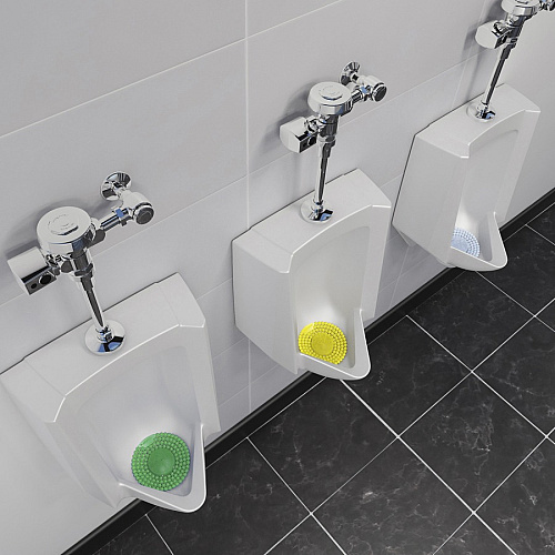 Vectair Systems P-Screen 60 Day Urinal Screen Lasts upto 60 Days - Anti-bacterial, Recyclable, Splash Resistant - 6 / Carton - Green (PSCRNMEL)