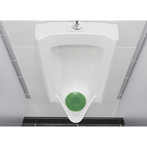 Vectair Systems P-Screen 60 Day Urinal Screen Lasts upto 60 Days - Anti-bacterial, Recyclable, Splash Resistant - 6 / Carton - Green (PSCRNMEL)