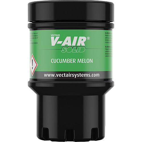 Vectair Systems V-Air MVP Dispenser Fragrance Refill Spray - 6000 ft³ - Cucumber Melon - 60 Day - Odor Neutralizer - 6 / Carton (SOLIDMEL)