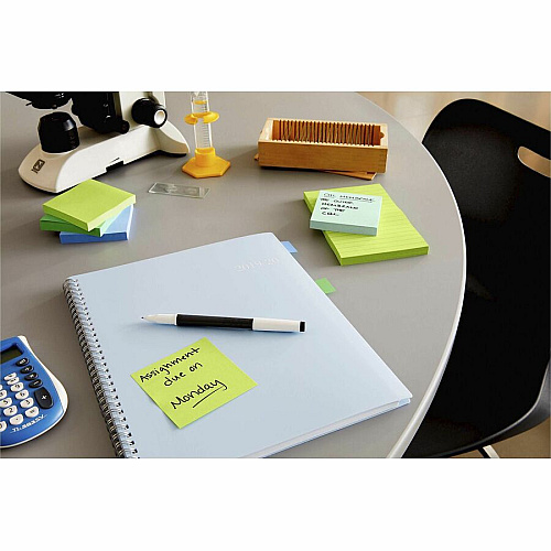 Post-it&reg; Super Sticky Notes 15 - 3" Flag/Note Width x 3" Flag/Note Length - Square - 45 Sheets per Pad - Neon Orange, Tropical Pink, Power Pink, Iris, Blue Paradise, Neon Green Limeade - Adhesive, Recyclable - 15 / Pack (65415SSCP)