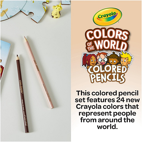 Crayola Colors of the World Colored Pencil Assorted Lead - 24 / Pack (684607)