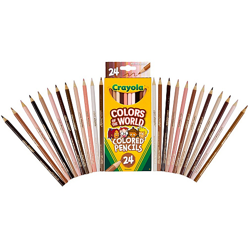 Crayola Colors of the World Colored Pencil Assorted Lead - 24 / Pack (684607)