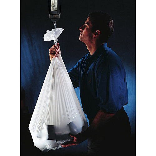 Heritage Trash Bag 60 gal Capacity - 58" Length x 38" Width x 0.90 mil (23 Micron) Thickness - Low Density - Black - Linear Low-Density Polyethylene (LLDPE) - Garbage Can - 100 / Carton (H7658TK)