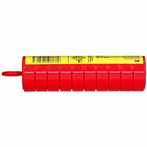 3M ScotchCode Wire Marker Tape Dispenser STD 0.2" Width - White, Red, Transparent - Polyester, Acrylic, Plastic - 1 Each (STD09X)