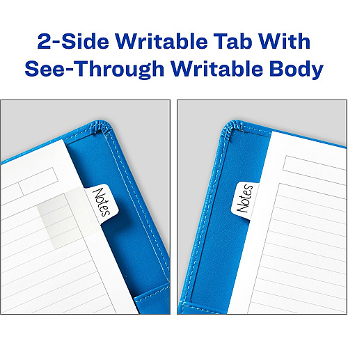 Avery&reg; Ultra Tabs Repositionable Mini Tabs 40 Tab(s) - 10 Tab(s)/Set - Clear Film, White Paper Tab(s) - 40 / Pack (74788)