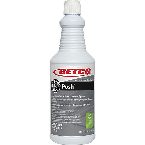 Betco Green Earth Push Enzyme Multi-Purpose Cleaner 32 fl oz (1 quart) - New Green Scent - Non-flammable, Non-corrosive, Caustic-free - Milky White Bottle - 12 / Carton (1331200CT)