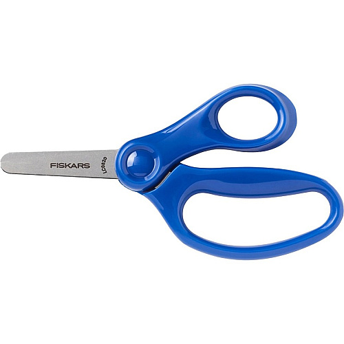 Fiskars 5" Blunt-tip Kids Scissors 5" Overall Length Safety Edge Blade - Blunted Tip - Blue - 1 Each (1941601064)