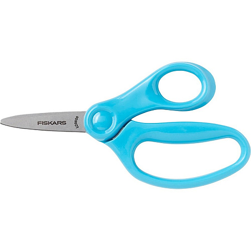 Fiskars 5" Pointed-tip Kids Scissors 5" Overall Length Safety Edge Blade - Pointed Tip - Turquoise - 1 Each (1943001067)