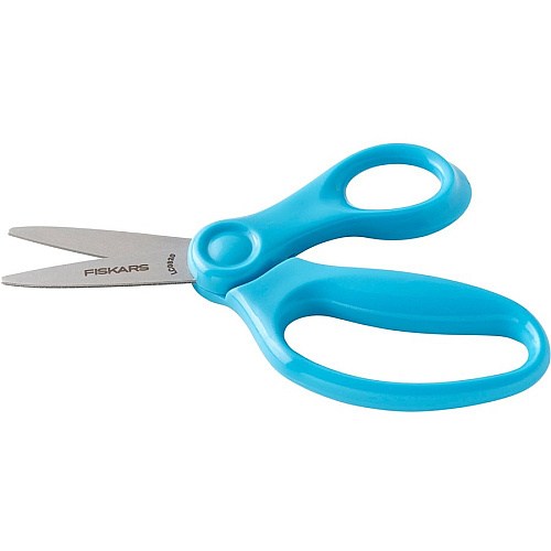 Fiskars 5" Pointed-tip Kids Scissors 5" Overall Length Safety Edge Blade - Pointed Tip - Turquoise - 1 Each (1943001067)