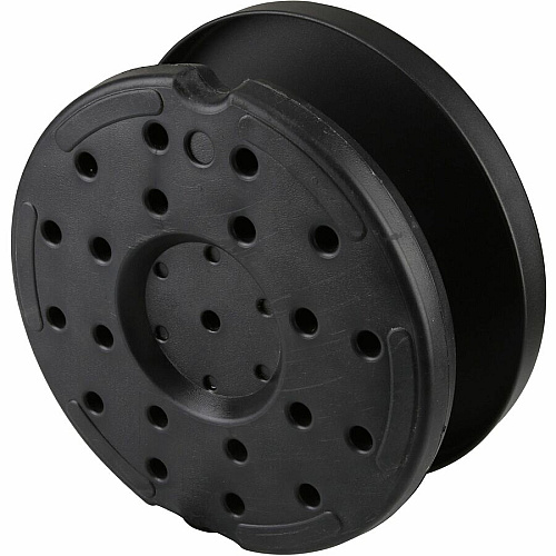 Genuine Joe Crowd-Control Bases Rubber Feet - Floor Standing - Black - Steel, Concrete - 2 / Carton (GJO00467)