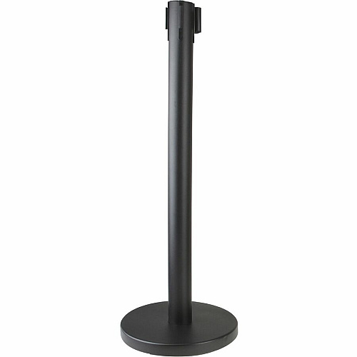 Genuine Joe Crowd-Control Bases Rubber Feet - Floor Standing - Black - Steel, Concrete - 2 / Carton (GJO00467)