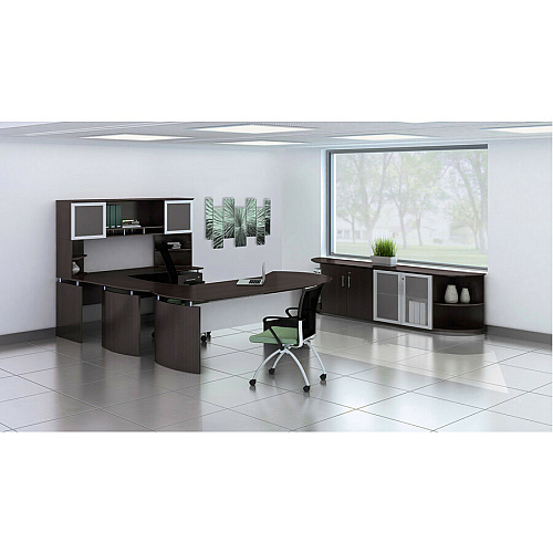 Safco Medina Mocha Laminate Office Unit 1" Thickness Shelf, 29.5" Height x 20" Width x 20" Depth Bookshelf - 2 Shelve(s) - Beveled Edge - Material: Medium Density Fiberboard (MDF) - Finish: Mocha Laminate - Durable, Ergonomic - For Office, Home (MVBQ2LDC)