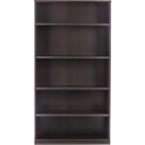 Safco Medina Mocha Laminate Office Unit 1" Thickness Shelf, 68" Height x 36" Width x 13" Depth Bookshelf - 5 Shelve(s) - Beveled Edge - Material: Medium Density Fiberboard (MDF) - Finish: Mocha Laminate - Durable, Ergonomic - For Office, Home -  (MVB5LDC)