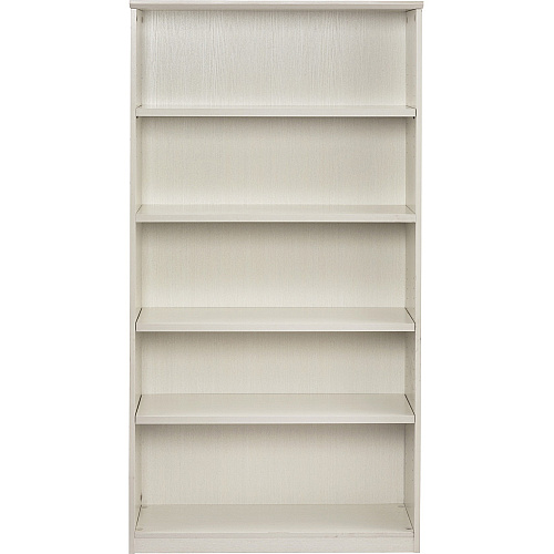 Safco Medina Textured Sea Salt Laminate Unit 1" Thickness Shelf, 68" Height x 36" Width x 13" Depth Bookshelf - 5 Shelve(s) - Beveled Edge - Material: Medium Density Fiberboard (MDF) - Finish: Mocha Laminate - Durable - For Office - 1 Each (MVB5TSS)
