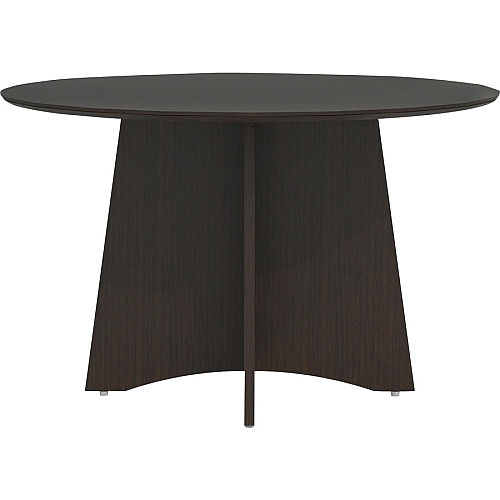 Safco Medina Mocha Laminate Office Unit Round - 29.5" Height x 48" Width x 48" Depth48" Diameter - Beveled Edge - Material: Medium Density Fiberboard (MDF), Laminate - Finish: Mocha - Leg Leveler, Modesty Panel, Durable, Wear Resistant, Tear R (MNCR48LDC)