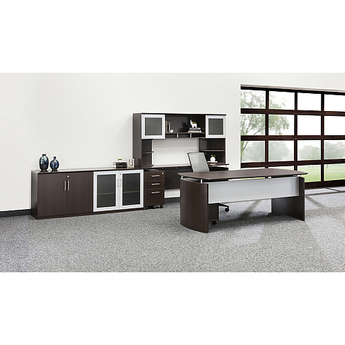Safco Medina Mocha Laminate Office Unit 20" Height x 15" Width x 15" Depth - 2 Shelve(s) - Beveled Edge - Material: Medium Density Fiberboard (MDF), Laminate - Finish: Mocha - Durable - For Office, Home Office - 1 Each (MNPOLDC)