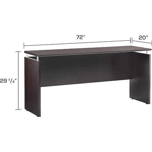 Safco Medina Mocha Laminate Office Unit 29.5" Height x 72" Width x 20" Depth, 0" Thickness Table Top - Beveled Edge - Material: Medium Density Fiberboard (MDF), Laminate - Finish: Mocha - Durable, Leg Leveler, Modesty Panel - For Office, Home (MNCNZ72LDC)