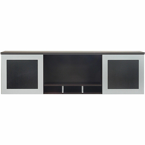 Safco Medina Mocha Laminate Office Unit 18.3" Height x 63" Width x 15" Depth - 2 Door(s) - 4 Shelve(s) - Beveled Edge - Material: Medium Density Fiberboard (MDF), Laminate - Finish: Mocha - 1 Each (MNH63LDC)