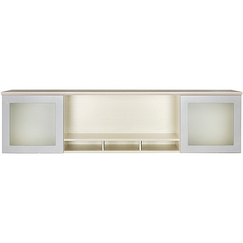 Safco Medina Textured Sea Salt Laminate Unit 18.3" Height x 63" Width x 15" Depth - 2 Door(s) - 4 Shelve(s) - Beveled Edge - Material: Medium Density Fiberboard (MDF), Laminate - Finish: Textured Sea Salt - 1 Each (MNH63TSS)