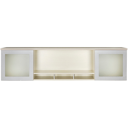 Safco Medina Textured Sea Salt Laminate Unit 18.3" Height x 63" Width x 15" Depth - 2 Door(s) - 4 Shelve(s) - Beveled Edge - Material: Medium Density Fiberboard (MDF), Laminate - Finish: Textured Sea Salt - 1 Each (MNH63TSS)