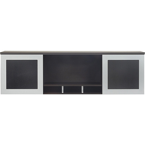 Safco Medina Mocha Laminate Office Unit 18.3" Height x 72" Width x 15" Depth - 2 Door(s) - 4 Shelve(s) - Beveled Edge - Material: Medium Density Fiberboard (MDF), Laminate - Finish: Mocha - Durable, Handle - For Office, Home Office - 1 Each (MNH72LDC)